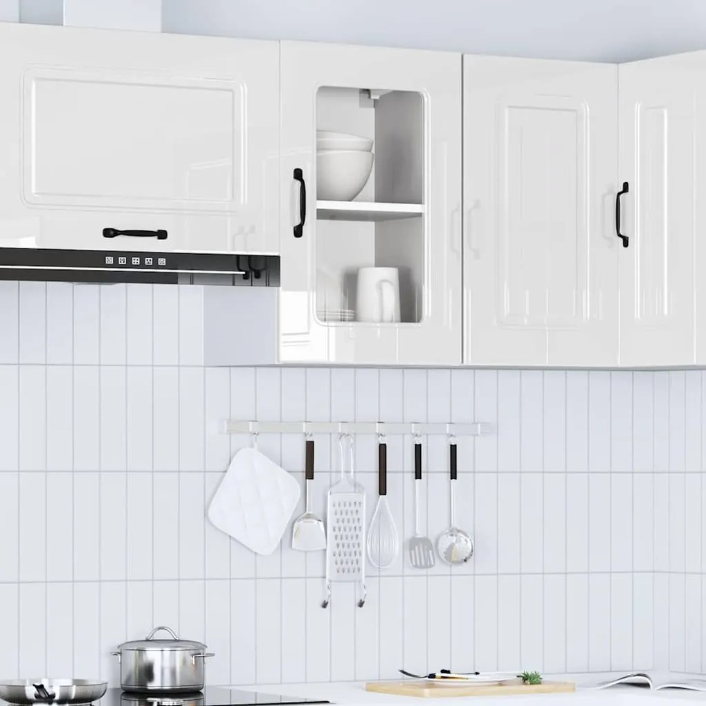 853529 vidaXL Кухненски стенен шкаф с стъклена врата, Kalmar, инженерно дърво