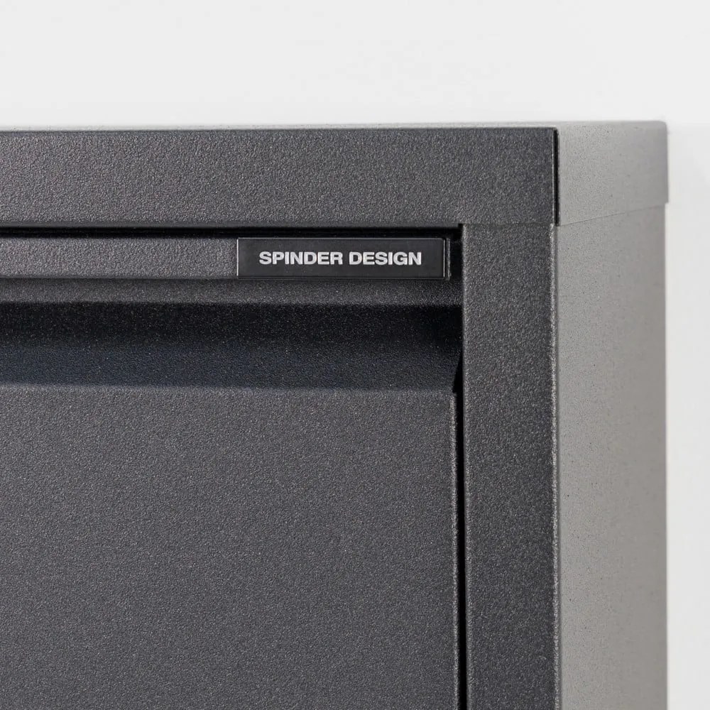 Черна метална накланяща се стойка за обувки 75x37,5x12,5 cm Billy – Spinder Design