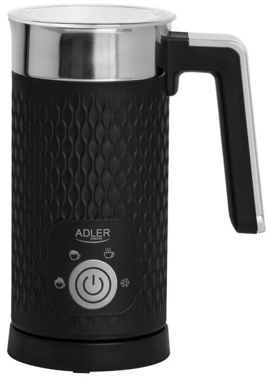 Уред за разпенване на мляко Adler AD 4494B, 500W, 300 мл, Незалепващо покритие, Черен