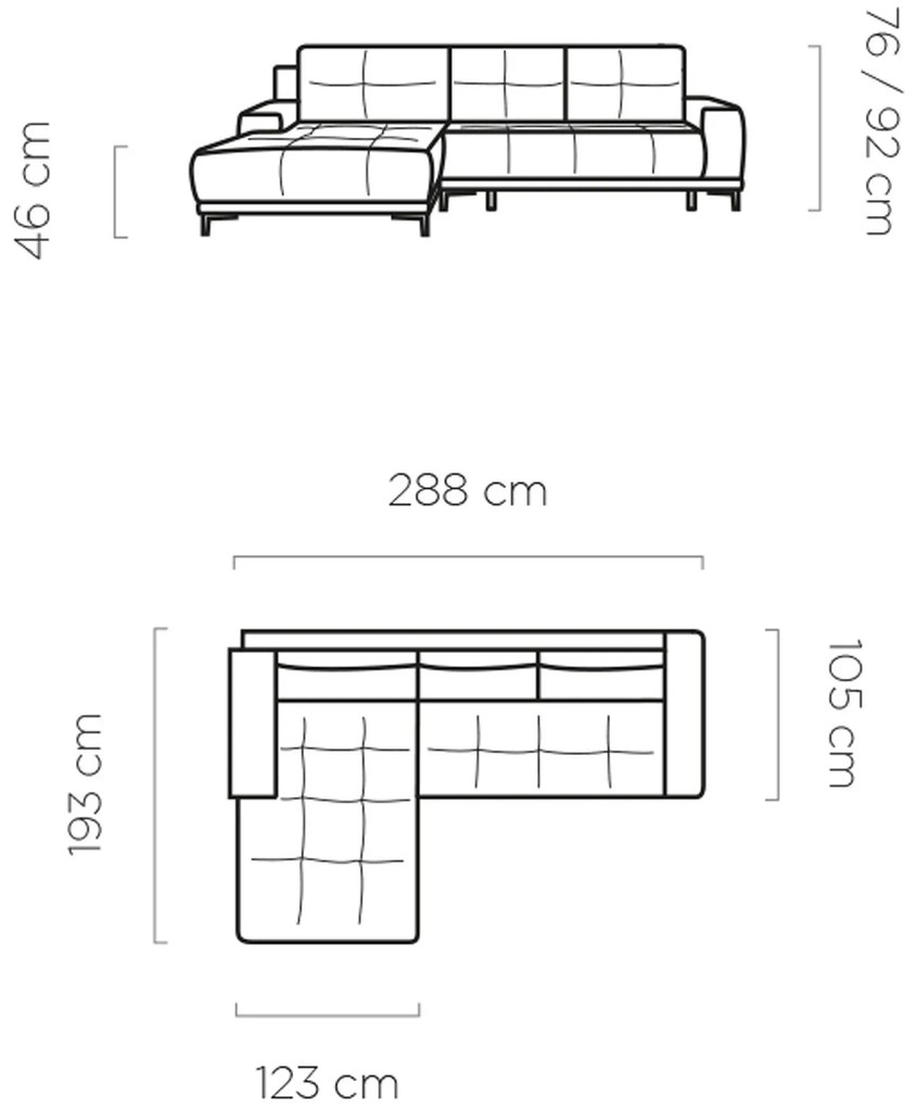 Ъглов диван Savana-Left-Gkri