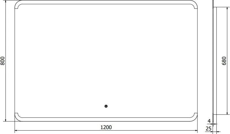 Mexen Nida осветено огледало за баня 120 x 80 см, LED 6000K, анти-мъгла - 9806-120-080-611-00