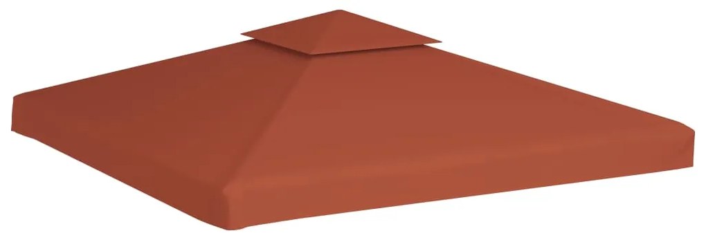 46616 vidaXL Двоен покрив за шатра, 310 г/м², 3x3 м, теракота