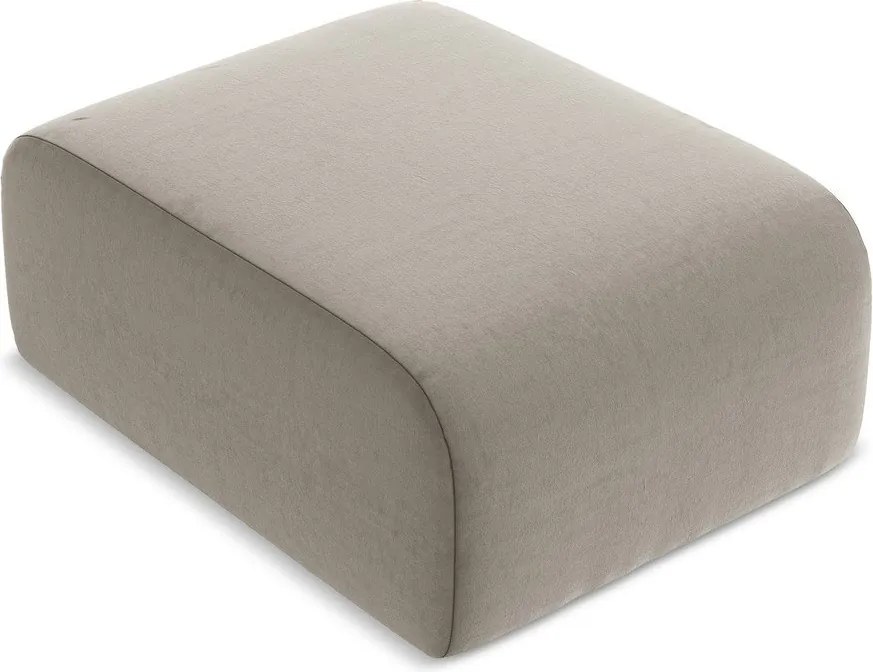 Светлокафява кадифена табуретка Lani – Makamii