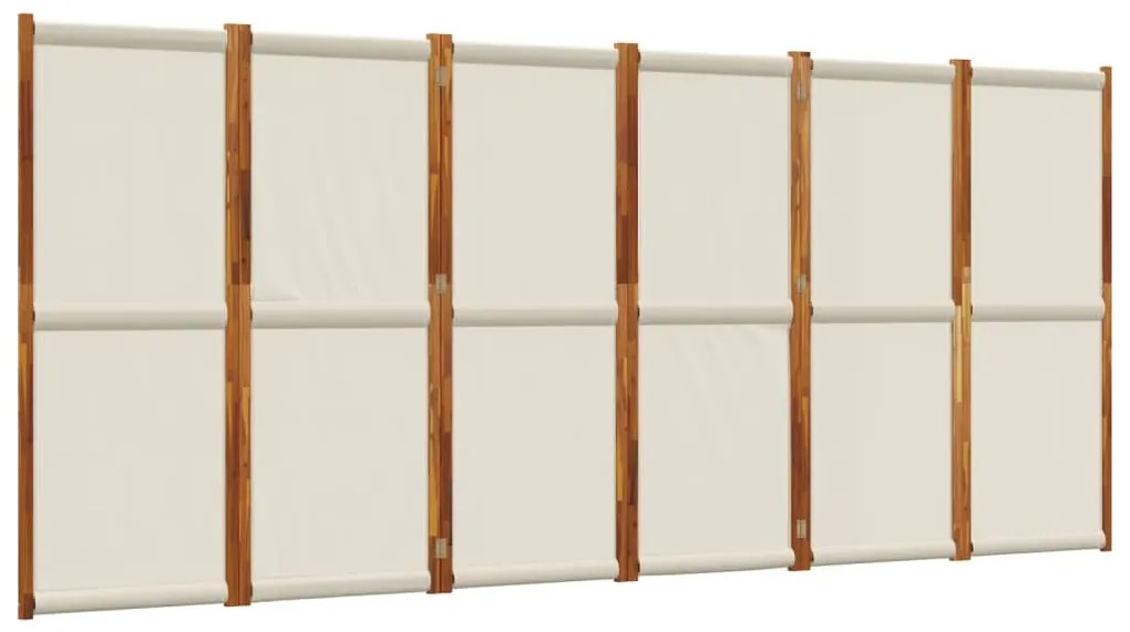 4003358 vidaXL Параван за стая, 6 панела, светлосив, 420x180 cм