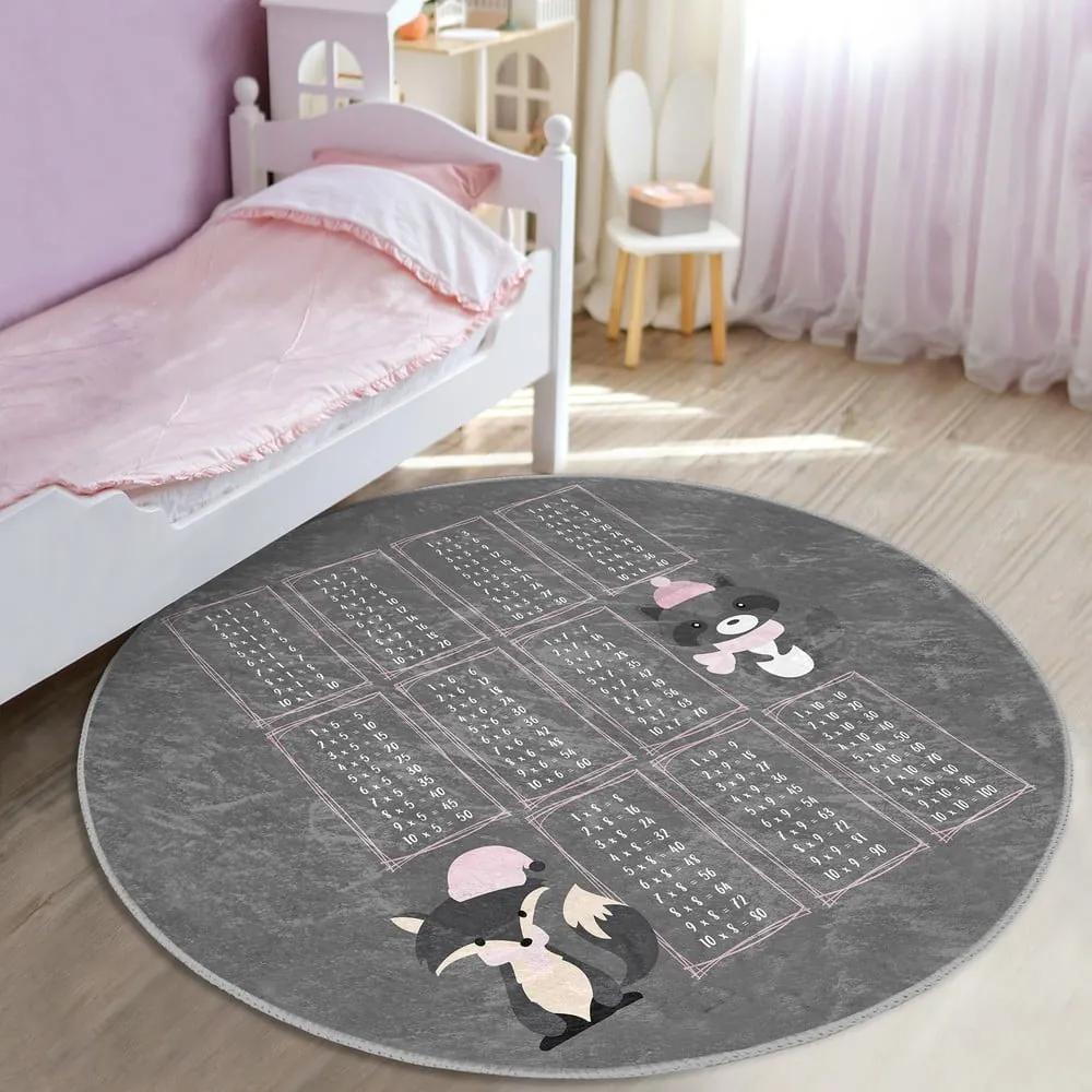 Сив детски килим ø 120 cm Comfort - Mila Home
