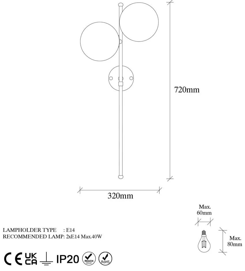Бяла/в месингов цвят стенна лампа Fazli – Opviq lights