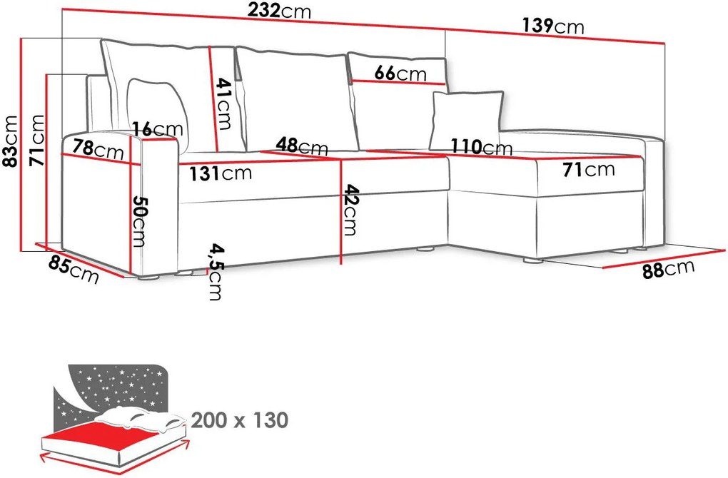 Ъглов диван Chievo-Anthracite
