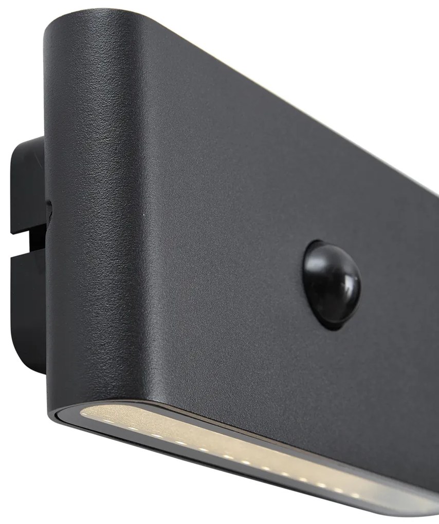 Стенна лампа черна 4-степенен сензор магнитна вкл. LED акумулаторна - Batt