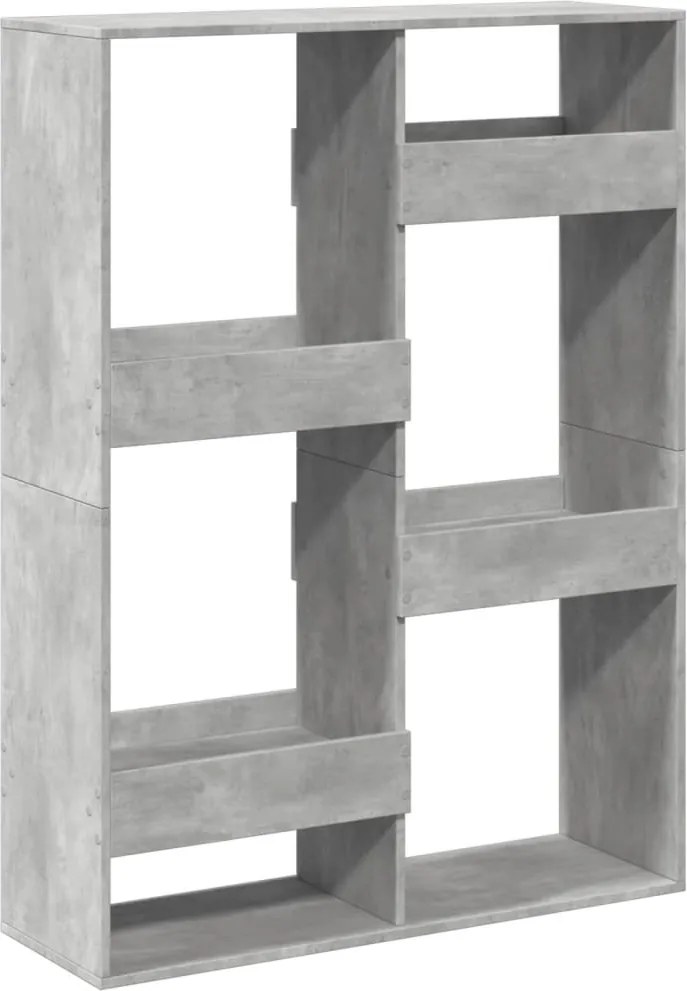 3309558 vidaXL Разделител за стая, бетонно сив, 100x33x135 см, инженерно дърво