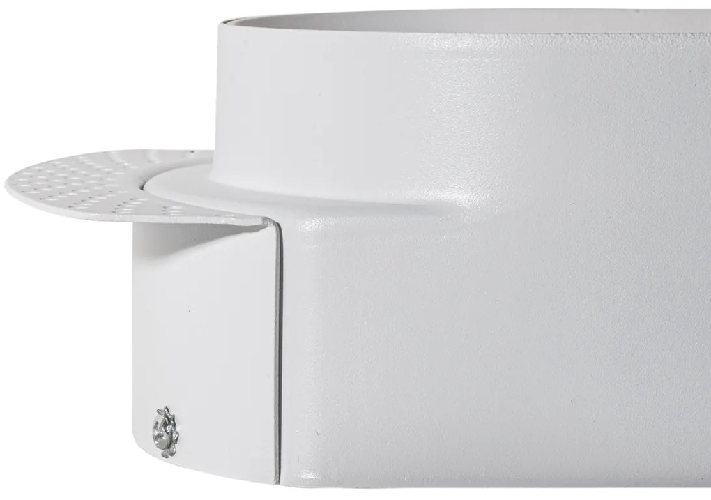 Комплект от 6 кръгли вградени прожектора бели GU10 50мм 2-светлинни - Hubs