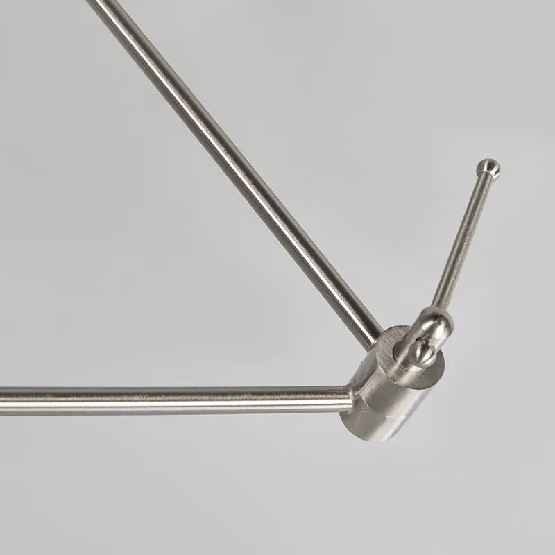 Стилна висяща лампа от стомана с абажур 35 см черна регулируема 2-светлина - Blitz