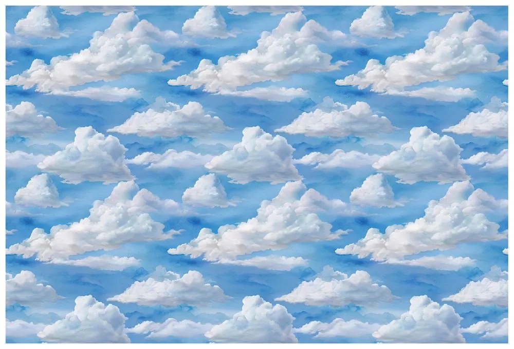 Самозалепващ фототапет – Пухкави бели облаци на синьо