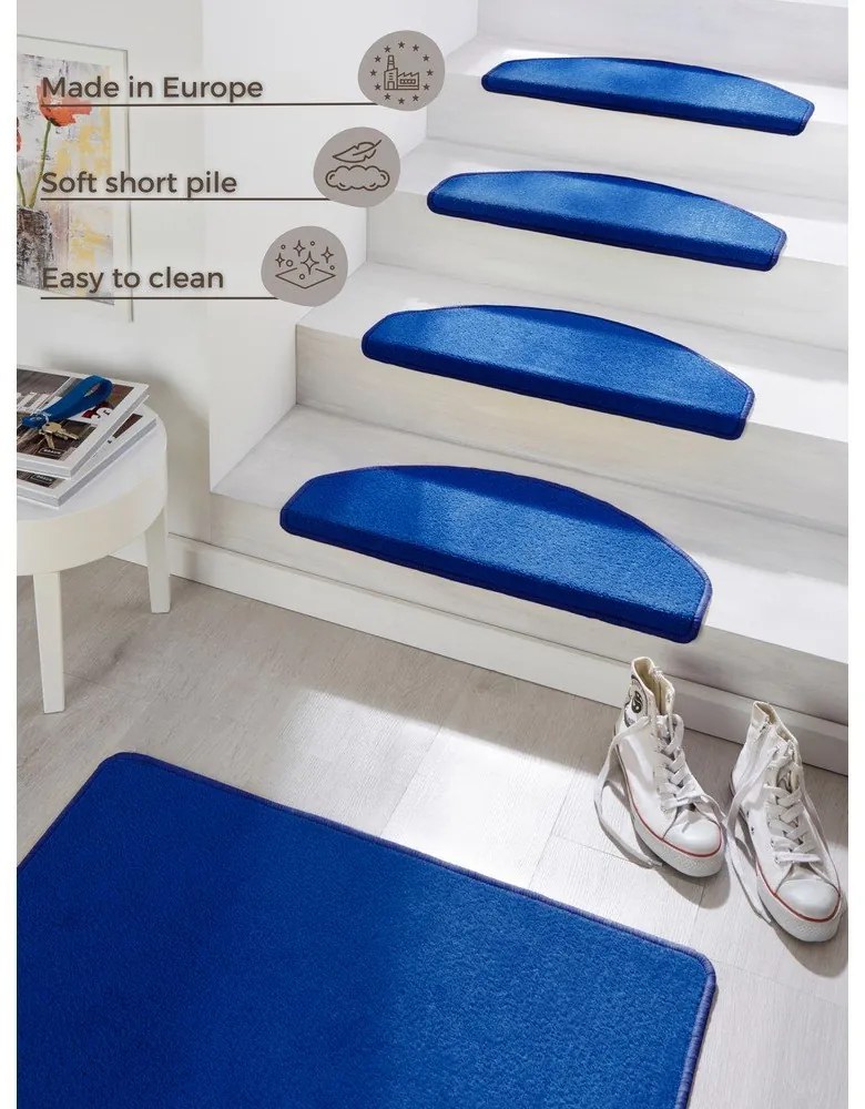 Сини самозалепващи се стъпала за стълби в комплект от 15 бр. 23x65 cm Fancy – Hanse Home