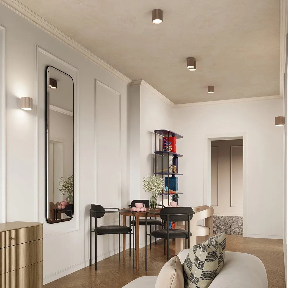 Кафяво-сива стенна лампа ø 10 cm Zora – Sollux