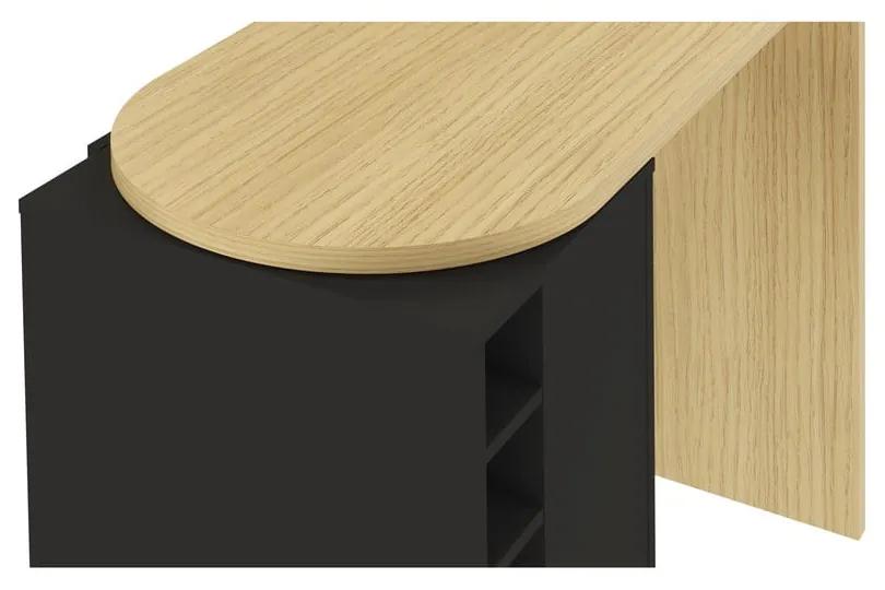 Бар маса с дъбов плот 110x50 cm Roll - TemaHome