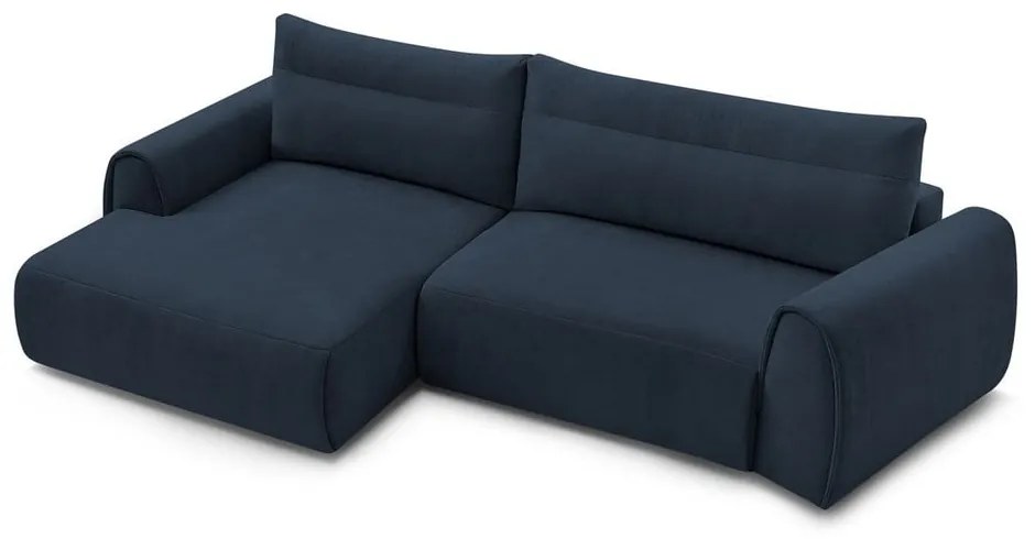 Тъмносин ъглов диван Aden – Bobochic Paris