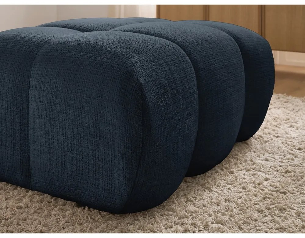 Тъмносиня шенилова табуретка Ivane – Bobochic Paris