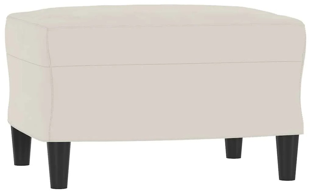 349301 vidaXL Табуретка, кремав, 60x50x41 см, кадифе