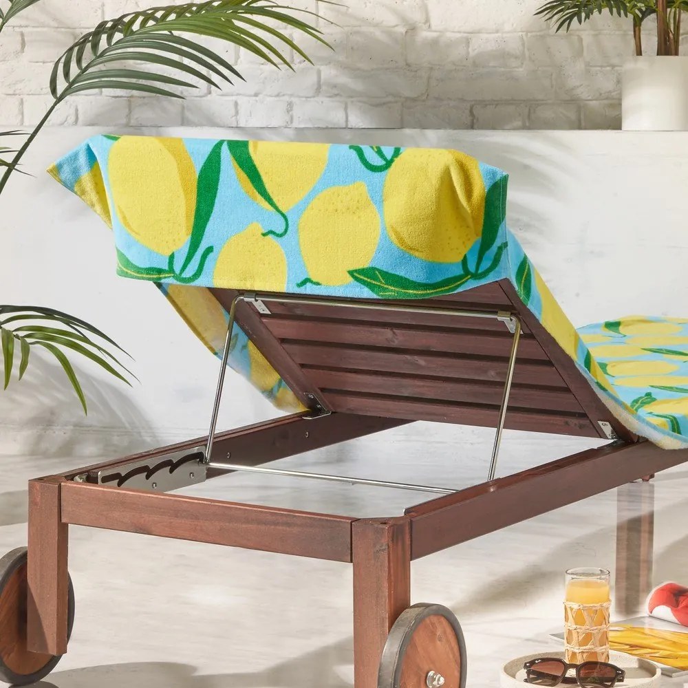 Памучна плажна кърпа 92x180 cm Lemons Lounger – Catherine Lansfield