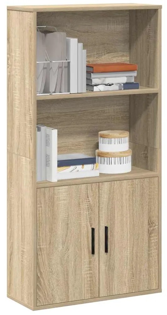 860420 vidaXL Библиотека, сонома дъб, 60x24x120 см, инженерно дърво