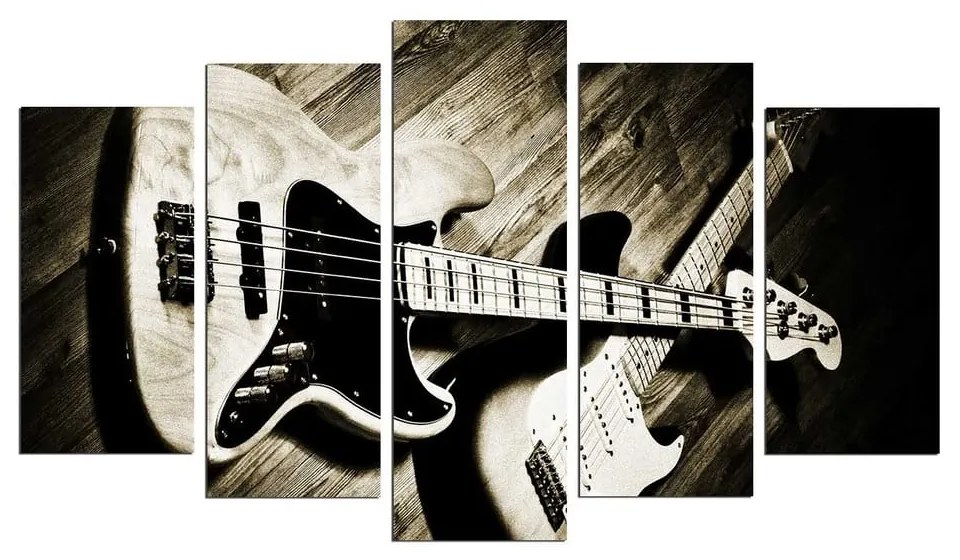 Картина от няколко части Китара, 110 x 60 cm - Wallity