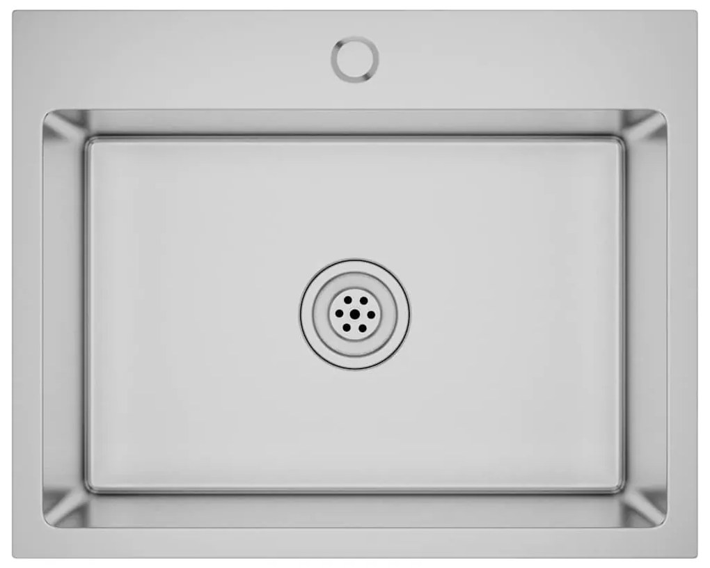 51512 vidaXL Ръчно изработена кухненска мивка, неръждаема стомана