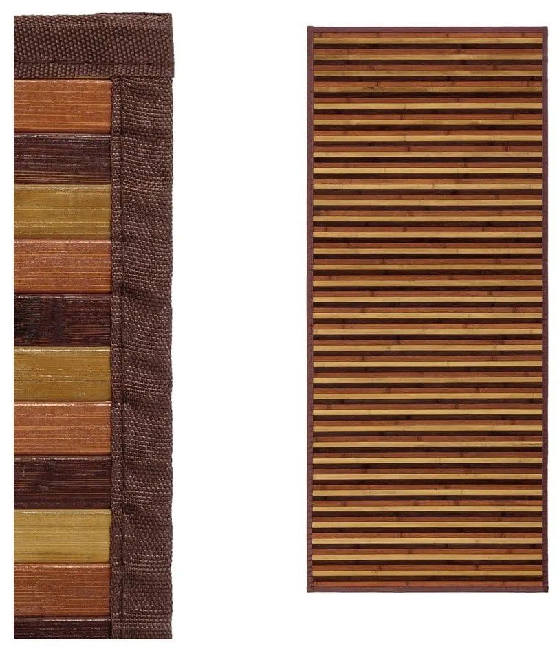 Бамбукова пътека в кафяво и цвят горчица 75x175 cm – Casa Selección