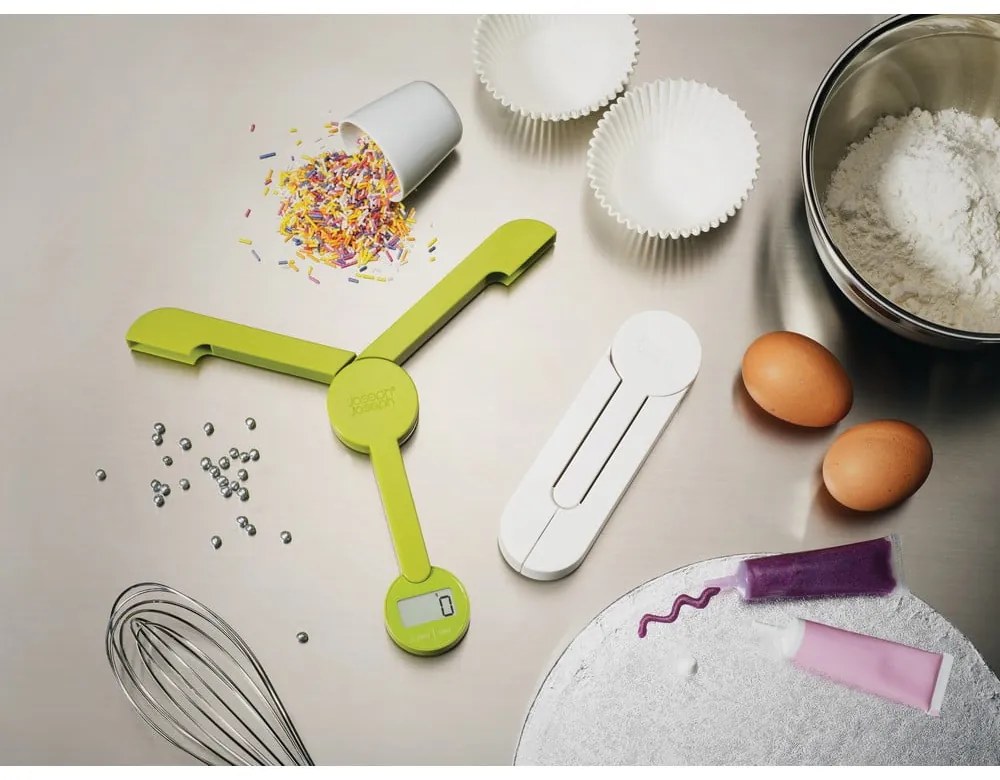 TriScale Бяла сгъваема цифрова кухненска скала TriScale™ - Joseph Joseph