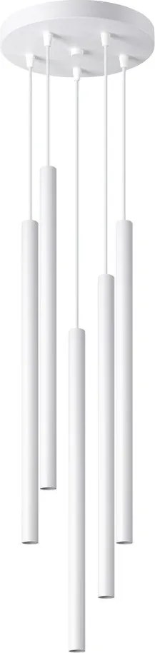 Бяло метално висящо осветително тяло ø 25 cm Fideus – Sollux