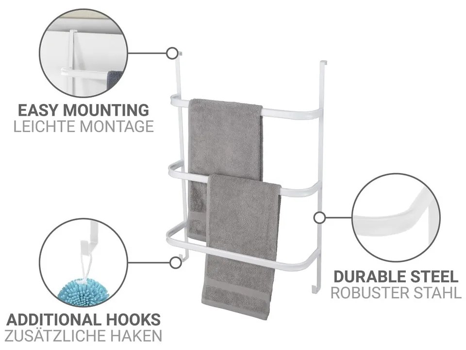 Висяща стоманена поставка за кърпи в матово бял цвят Irpinia – Wenko