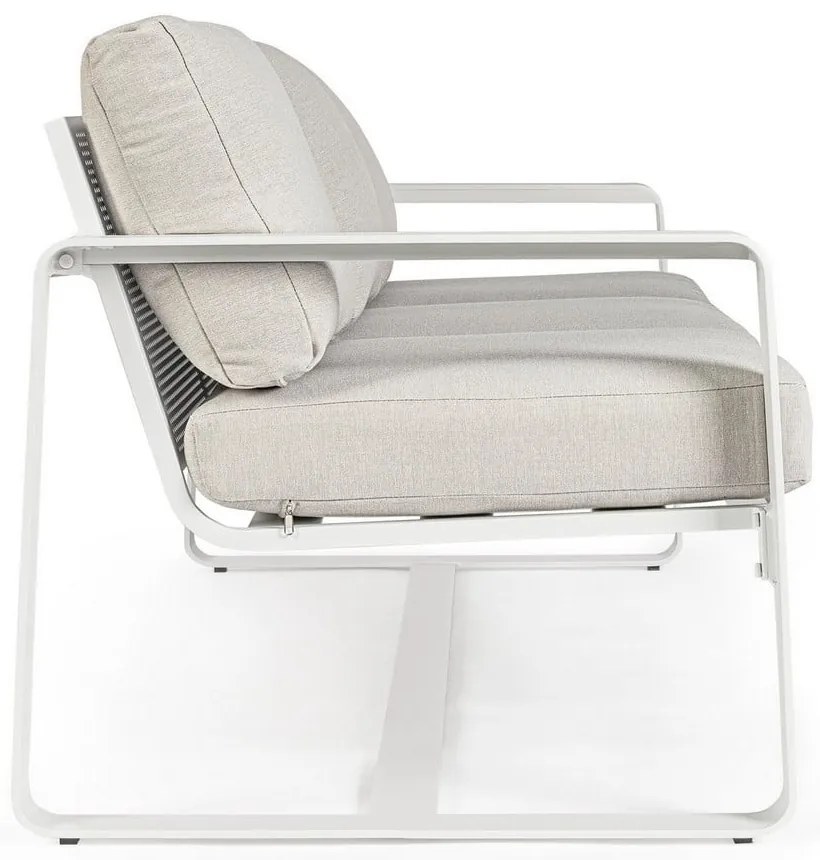 Бял алуминиев градински диван Merrigan – Bizzotto