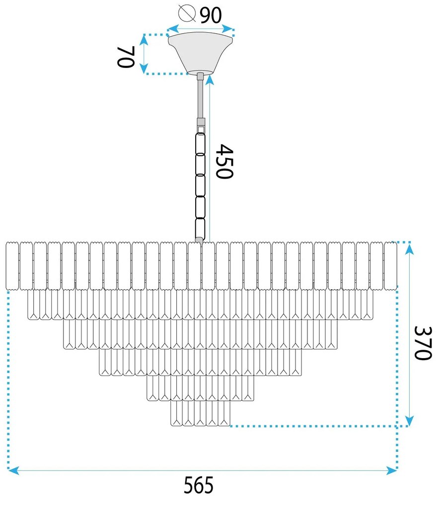 Пендел Cristal G058-CP 60CM GOLD