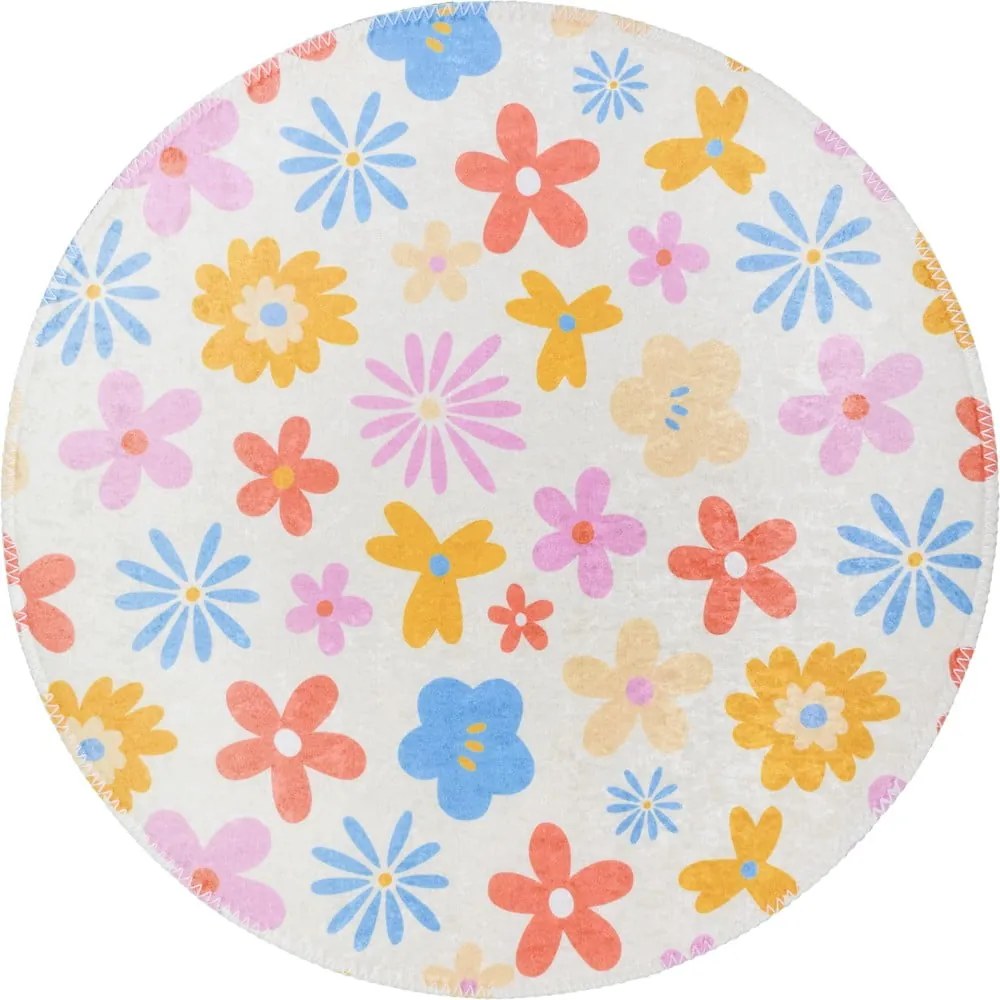 Детски килим подходящ за пране ø120 cm Joyfull Garden – Vitaus