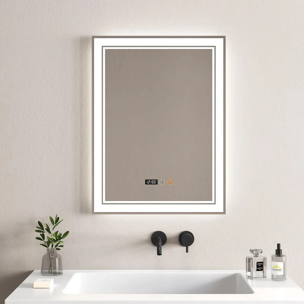 LED огледало за баня с нагревател, 50x70см, Inter Ceramic, ICL 1794