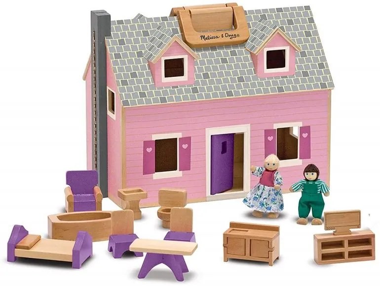 Melissa &amp; Doug - Дървена къща за кукли