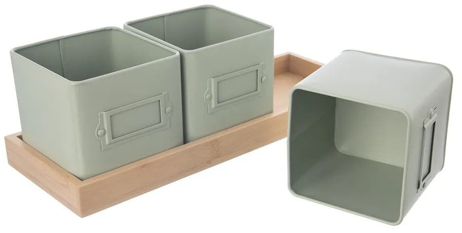 Метални саксии за билки в комплект от 3 бр. Greenish – Orion