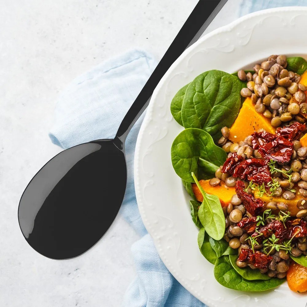 Прибори за сервиране на салата от неръждаема стомана Black – Orion