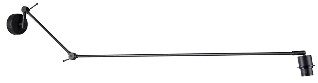 Модерна стенна лампа черна регулируема - Blitz