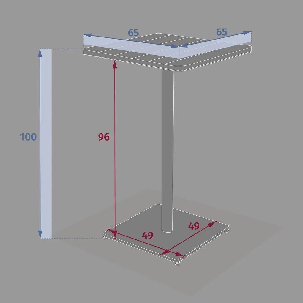 Градинска висока маса Hesperide Phuket - Тюркоаз