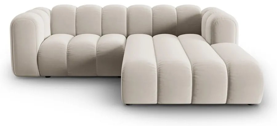 Бежов ъглов диван (десен ъгъл) Lupine – Micadoni Home