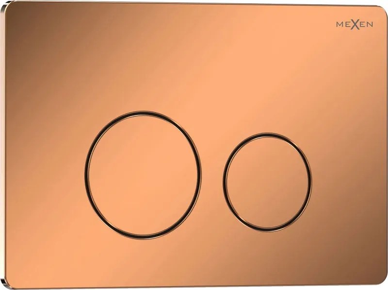 Mexen Tex 06 бутон за измиване от неръждаема стомана, розово злато гланц - 6106-09