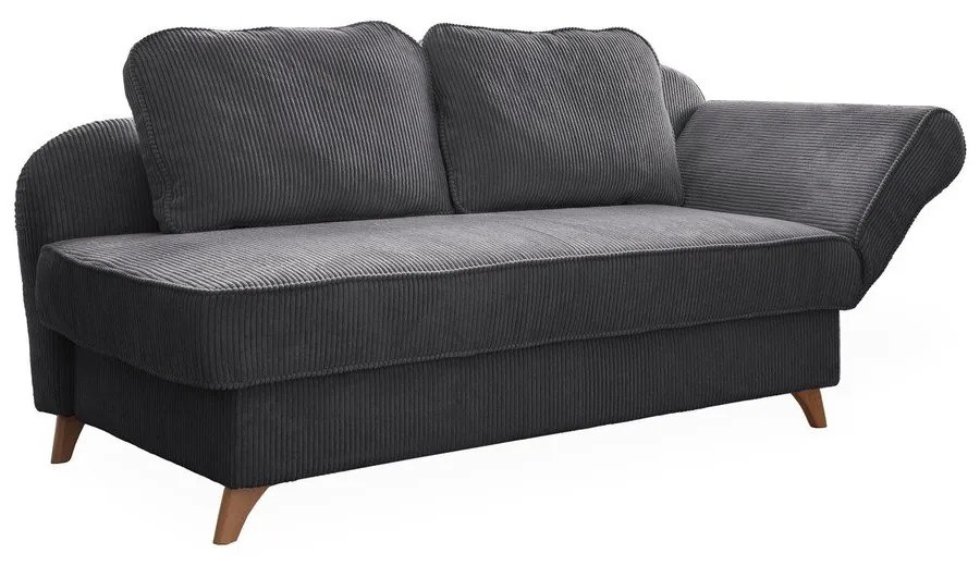 Сив шезлонг от рипсено кадифе (десен ъгъл) Chic Charlotte – Miuform