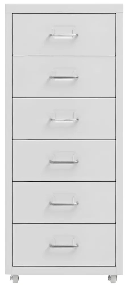 335917 vidaXL Мобилен офис шкаф, сив, 28x41x69 см, метал