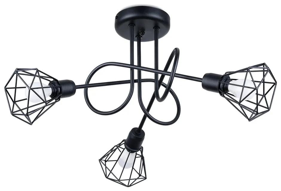 Черна лампа за таван ø 10 cm Varpu - Nice Lamps