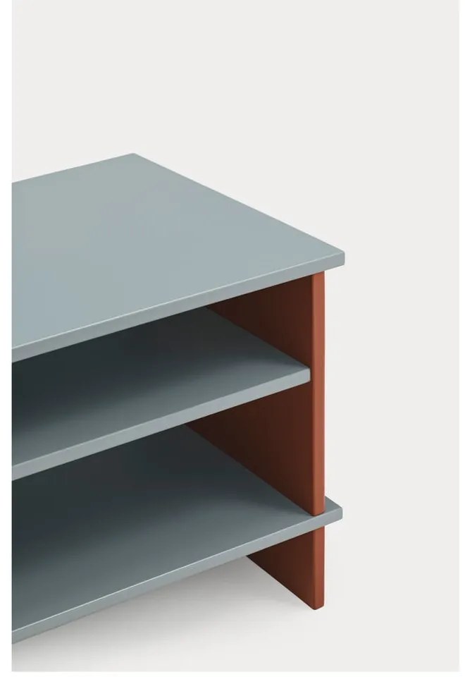 Нощно шкафче с рафтове тухлен/сиво Inari – Teulat