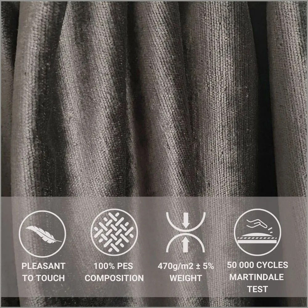 Тъмносиво боксспринг легло с място за съхранение 160x200 cm Voyage – Maison de Rêve