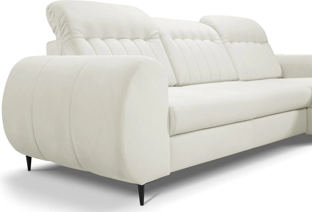 Ъглов диван Blanc-Бял-Дясно