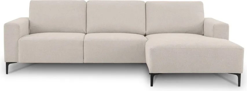 Бежов шенилов ъглов диван (десен ъгъл) Fabian – Scandic