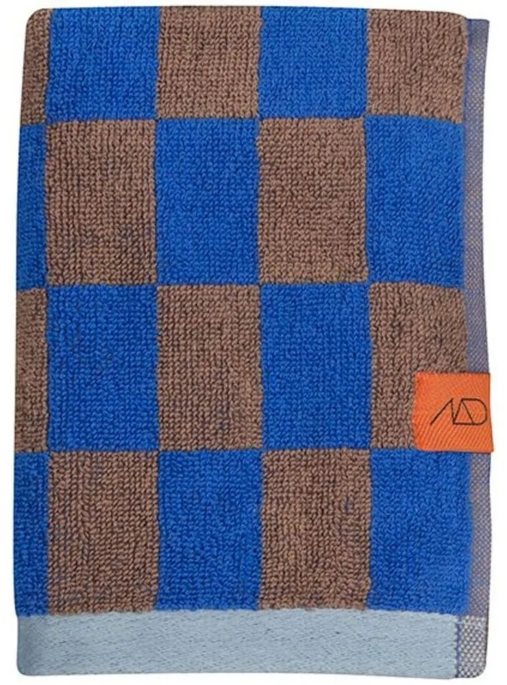 Синьо-кафява кърпа за баня от органичен памук 70x133 cm Retro - Mette Ditmer Denmark