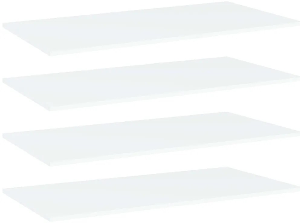 805298 vidaXL Рафтове за етажерка, 4 бр, бели, 80x20x1,5 см, инженерно дърво